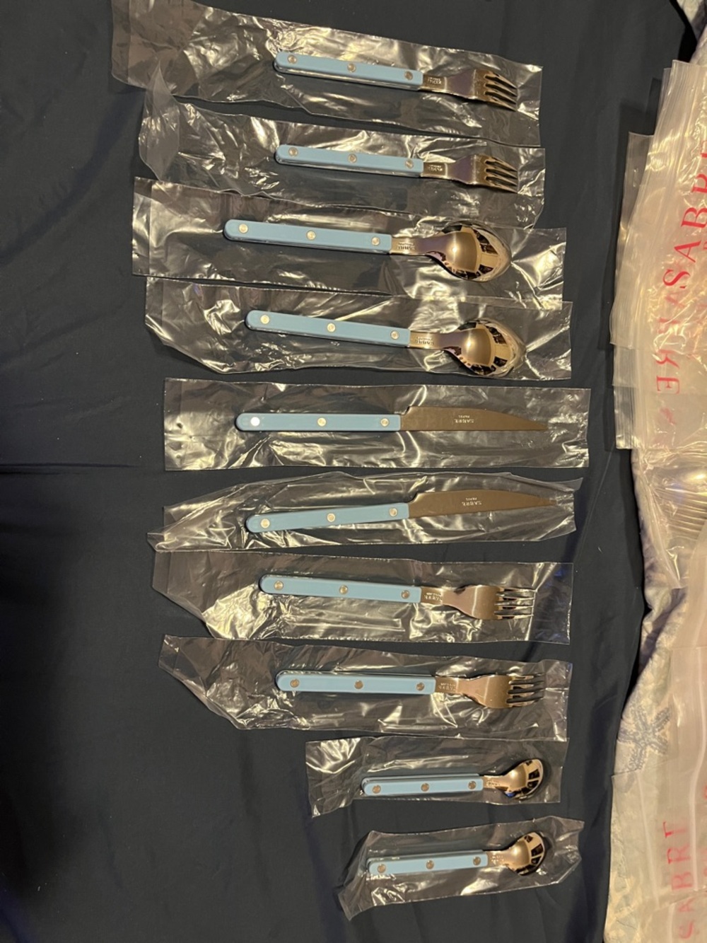 Serena & Lily Light Blue Stainless Steel Flatware Set - 10 Piece